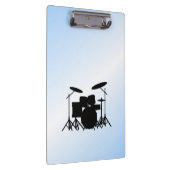 Drums Music Design Blau Klemmbrett (Rechts)