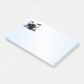 Drums Music Design Blau Post-it Klebezettel (angewinkelt)