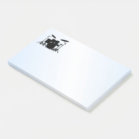 Drums Music Design Blau Post-it Klebezettel (angewinkelt)