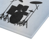 Drums Music Design Blau Schneidebrett (Ecke)