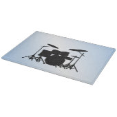Drums Music Design Blau Schneidebrett (Ecke)