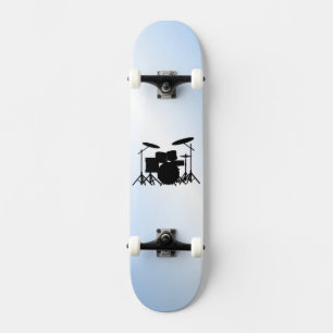 Drums Music Design Blau Skateboard