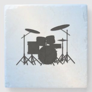 Drums Music Design Blau Steinuntersetzer
