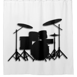Drums Music Design Duschvorhang