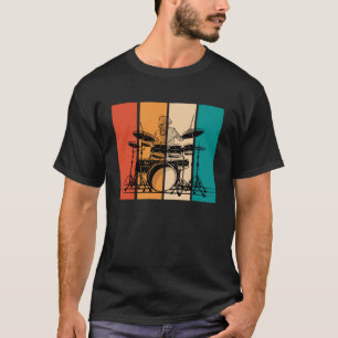 Drums Music Musikinstrument Musiker Drummer Vi T-Shirt