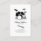 Drums Music Teacher | Drummer Instructor Visitenkarte (Vorderseite)