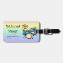 Drums Personalized Custom Bag Tag | Drum Set Gepäckanhänger