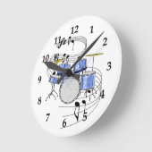 Drums Runde Wanduhr (Winkel)