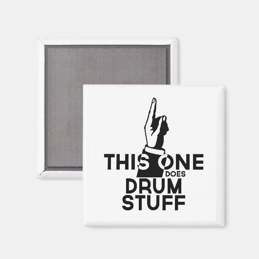 Drums Stuff - Funny Drums Music Magnet (Vorderseite/Rückseite)