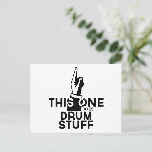 Drums Stuff - Funny Drums Music Postkarte (Stehend Vorderseite)