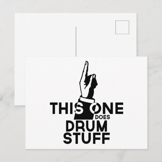 Drums Stuff - Funny Drums Music Postkarte (Vorne/Hinten)
