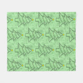 Drums Text Christmas Tree Fleecedecke (Vorderseite (Horizontal))