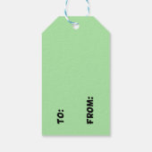 Drums Text Christmas Tree Geschenkanhänger (Rückseite)