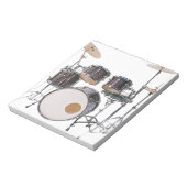 Drums Tools Schlagzeug Music Concert Notizblock (Rotiert)