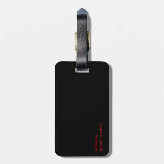 Drums ~ Traveler Drummer Gepäckanhänger (Rückseite vertikal)