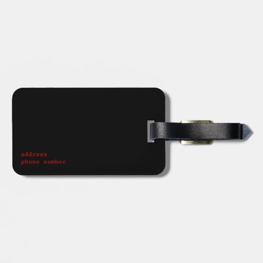 Drums ~ Traveler Drummer Gepäckanhänger (Rückseite horizontal)