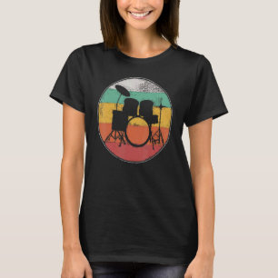 Drumset Drummer Drums Retro Vintag T-Shirt