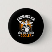 Drumset Drums Lover Percussionist Drummer Kid Drum Button (Vorderseite)