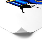 Drumset Graphic Blue Versions Trap Set Image Poster (Ecke)