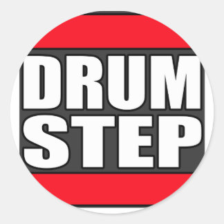 DRUMSTEP Drum and Bass and Dubstep Runder Aufkleber