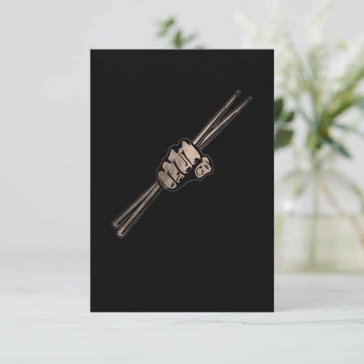 Drumstick Dankeskarte (Stehend Vorderseite)