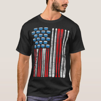 Drumsticks American Drummer US Flag Schlagzeug Dru T-Shirt
