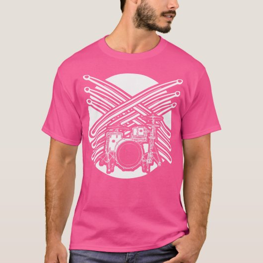 Drumsticks Drummer Drumset Drums T-Shirt (Vorderseite)