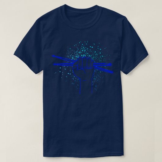 Drumsticks Rock Drummer Drums T-Shirt (Design vorne)