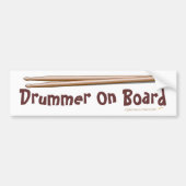 Drumsticks-Schlagzeuger-an Bord Autoaufkleber (Vorne)