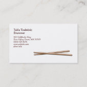 Drumsticks-Schlagzeuger-Geschäfts-Karten-Schablone Visitenkarte (Rückseite)