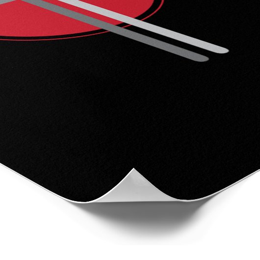 Drumsticks überqueren Trommler Poster (Ecke)