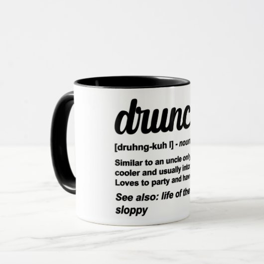 Druncel/Onkel-Definition Tasse (Vorderseite Links)