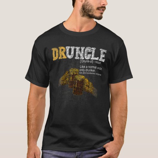 Druncle Dictionary Funny Drinken Bierwolke T-Shirt (Vorderseite)
