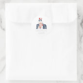 Druncle Sam Funny Uncle Sam Beer 4. Juli Party Runder Aufkleber (Tasche)