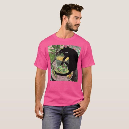 Drunk cat Dunk retro T-Shirt (Vorne ganz)