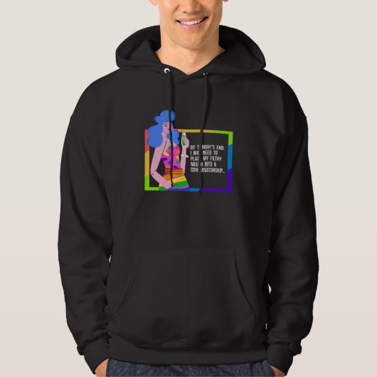 Drunk Drag Queen Humor Hoodie (Vorderseite)