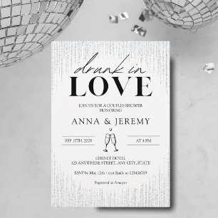 Drunk in Love Couples Wedding Shower Invitation Einladung