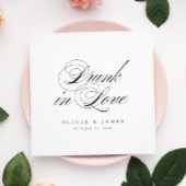Drunk in Love Fancy Script Personalized Wedding Serviette