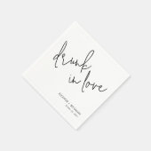 Drunk in Love Wedding Napkins Minimalist Serviette (Ecke)