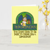 Drunk Leprechaun Card Karte (Gelbe Blume)
