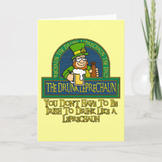 Drunk Leprechaun Card Karte