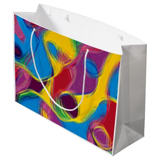 Drunk on Candy Große Geschenktüte (Rückseite Schrägansicht)