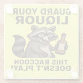 Drunk Raccoon Glasuntersetzer (Rückseite)