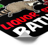 Drunk Raccoon In A Liquor Store Bathroom Funny Rac Poster (Ecke)