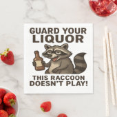 Drunk Raccoon Serviette (Beispiel)