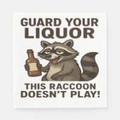 Drunk Raccoon Serviette (Vorderseite)