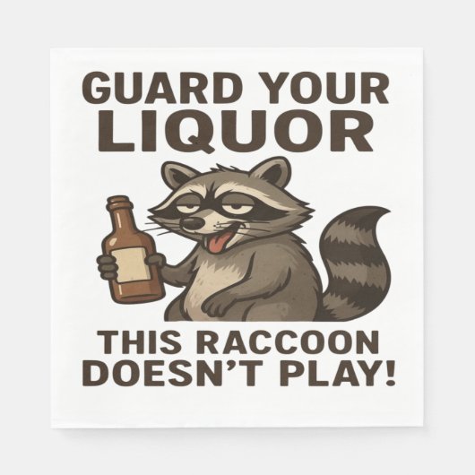 Drunk Raccoon Serviette (Vorderseite)