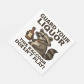Drunk Raccoon Serviette (Ecke)