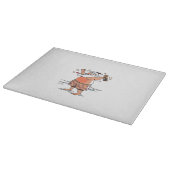 Drunk Santa glass cutting board Schneidebrett (Ecke)