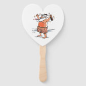 Drunk Santa heart hand fans Fächer (Rückseite)